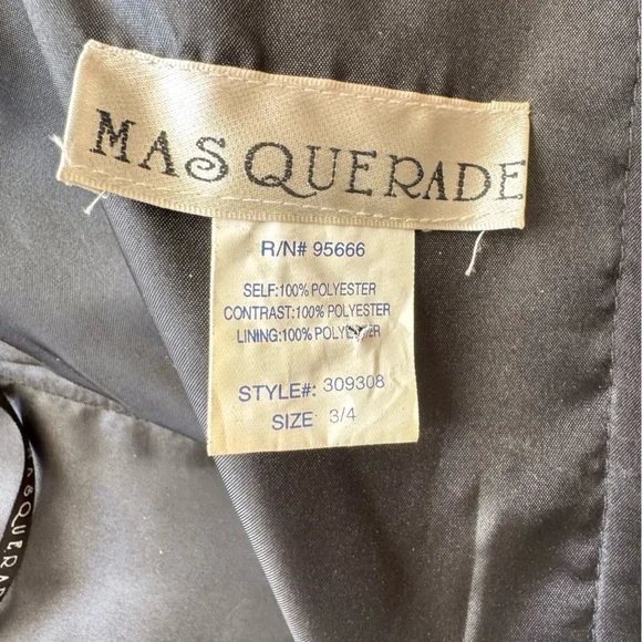 Masquerade Black Lace Strapless Gown - Picture 14 of 16